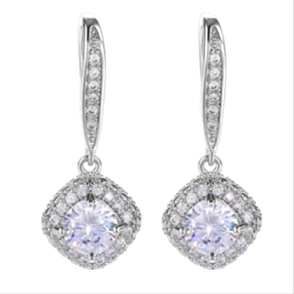 Val Jewelry Jewelry - Cubic Zirconia Hanging Drop Dangle Ear Hook Earrings